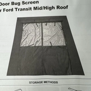 Van Bug Screen For Ford Transit 150 250 350 2015-2025High Roof Rear Door Privacy - Bild 1 von 12