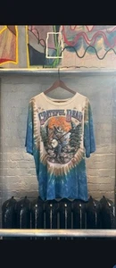 VTG 90's Grateful Dead Banjo 1994 Fall Tour Tie Dye T-Shirt Mens XL - Picture 1 of 3