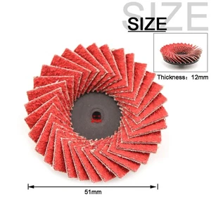 6Pcs Flap Disc 2'' Type R Roll Threaded Twist Lock Angle Grinder Sanding Wheel _ - Picture 1 of 6