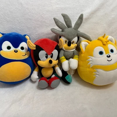Squishmallows Sonic the Hedgehog, Tails, Knuckles, and Shadow Plush - Set of 4 - Image 1 of 4