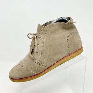 TOMS Women's Mateo Brown Gray Suede Leather Lace-Up Chukka Boots Size 8 - Picture 1 of 15
