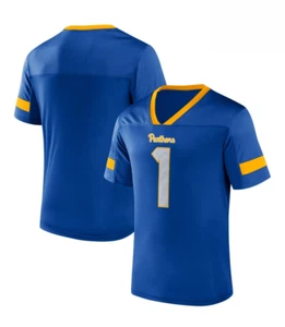 Pittsburgh Panthers Men's Football Jersey Blue Size L NEW - Picture 1 of 6