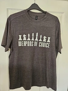 Chess T-Shirt ~ Weapons of Choice ~ Grey ~ UK XL - Picture 1 of 4
