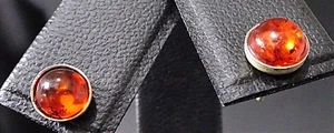 Pendientes de plata y ámbar del Báltico con mucho brillo natural - Imagen 1 de 9