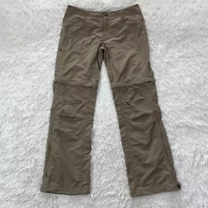 Mountain Hardwear Pants Womens 8 Long Beige Convertible Shorts Outdoor Hiking - Picture 1 of 14