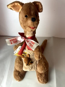 Vintage 1964 Winnie the Pooh Kanga and Roo Sear's stuffed animals - Imagen 1 de 10