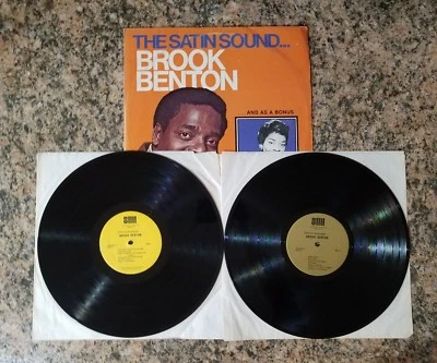 THE SATIN SOUND..BROOK BENTON W/ DINAH WASHINGING DOUBLE LP, SUFFOLK MARKETING.  - Image 1 of 4