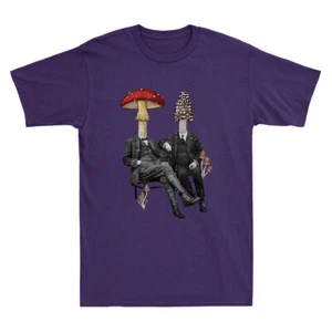 Mushroom Head People Funny Mushroom Foraging Art Graphic Vintage Men's T-Shirt - Picture 1 of 10