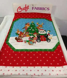 Santa & Christmas Ark craft panel fabric 44.5" W x 18" L Holiday sewing new - Picture 1 of 6