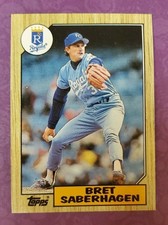 1987 Topps #140 Bret Saberhagen Kansas City Royals Baseball Card - Great For TTM