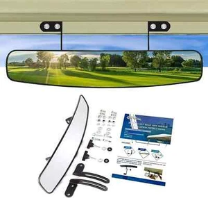 BETOOLL 16.5 Wide Rear View Convex Golf Cart Mirror For EZ Go, Club Car, Yamaha - Picture 1 of 6