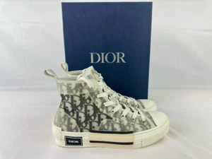 Dior Men's B23 Sneakers High Top Oblique White Size EU 39 - Picture 1 of 14