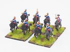 15MM SEVEN YEARS WAR FRENCH DRAGOONS X 8. PAINTED. BLUE 278