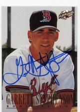 SIGNED BASEBALL CARD AUTO BALTIMORE ORIOLES GARRETT STEPHENSON FLEER EXCEL 1996