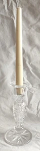 Hand Blown Heavy Lead Cut Crystal Glass Candlestick Holder - Picture 1 of 11