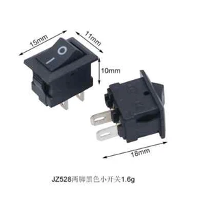 Quadratischer Momentany Push to Break Schalter Knopf schwarz 2er-Pack - Bild 1 von 3
