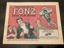 HAPPY DAYS WITH THE FONZ: KITE FUN BOOK 1978 BRONZE AGE So Cal Ed