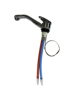 Reich Samba Mixer Wasserhahn mit 250mm Flexi Schlauch Wohnwagen Wohnmobil Mikroschalter - Bild 1 von 4