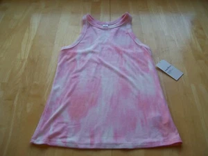 NWT's Old Navy Active High Neck Pink/White Tie Dye Tank Top Shirt Women's Small - Picture 1 of 8