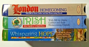 3 VHS lot Gaither Gospel Series Whispering Hope Irish London Homecoming Bill + - Foto 1 di 12