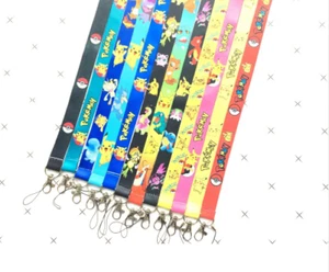 10 pièces dessin animé anime Pikachu dLanyard pour bus métro carte d'identité porte-clés gif - Photo 1 sur 2