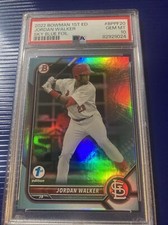 2022 Bowman 1st Edition Jordan Walker Sky Blue Foil PSA 10 Gem Mint #BPPF-20