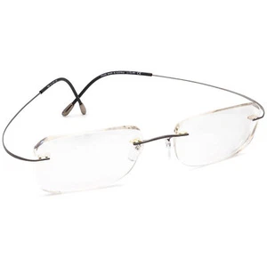 Silhouette Eyeglasses 7565 60 6107 Titan Gunmetal Rimless Austria 53[]19 150 - Picture 1 of 5