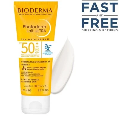 Bioderma Photoderm Lait Ultra Hydrating Lotion SPF50+ 100ml 3.3fl.oz Exp 01/2027 - Image 1 of 2