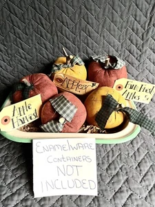 5 Apple Bowl Fillers Tuck Fall Harvest Halloween Primitive Farmhouse Tier Tray - Picture 1 of 11