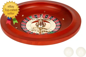 Rueda de ruleta de madera, ruedas de ruleta de casino de madera maciza de 11 pulgadas para adultos, profesional - Imagen 1 de 11