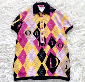 Vintage Christian Dior Polo Shirt John Galliano Era Sz 38 Italy All Over Print - Picture 1 of 11