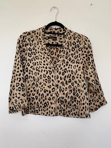Kate Moss x Equipment Leopard Print Silk Blouse Shirt XS / UK 6 - 8 - Picture 1 of 5