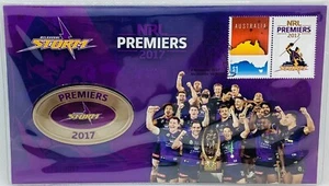 2018 NRL Premiers Melbourne Storm Collectors Medallion PNC Cover - Picture 1 of 3