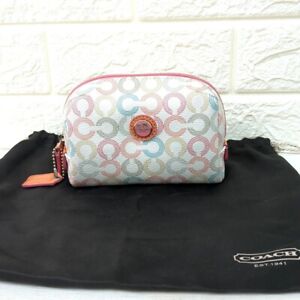 Coach Pouch Cosmetic Pouch PVC made in China Used from Japan