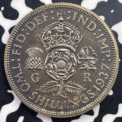 1937 Great Britain 1 Florin Lot#C1842 Silver! Proof! - Image 1 of 2