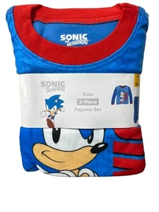 Sonic The Hedgehog Kids 2-Piece Long Sleeve Pajama Set Flame Resistant Sleepwear - Picture 1 of 5