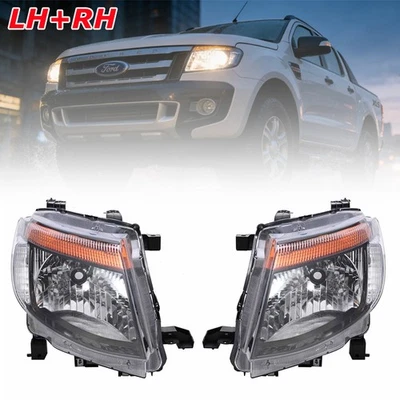 2x LH+RH Head Light Lamp Black Fit For Ford Ranger PX 2011-2015 XL XLS Wildtrak - image 1 of 4