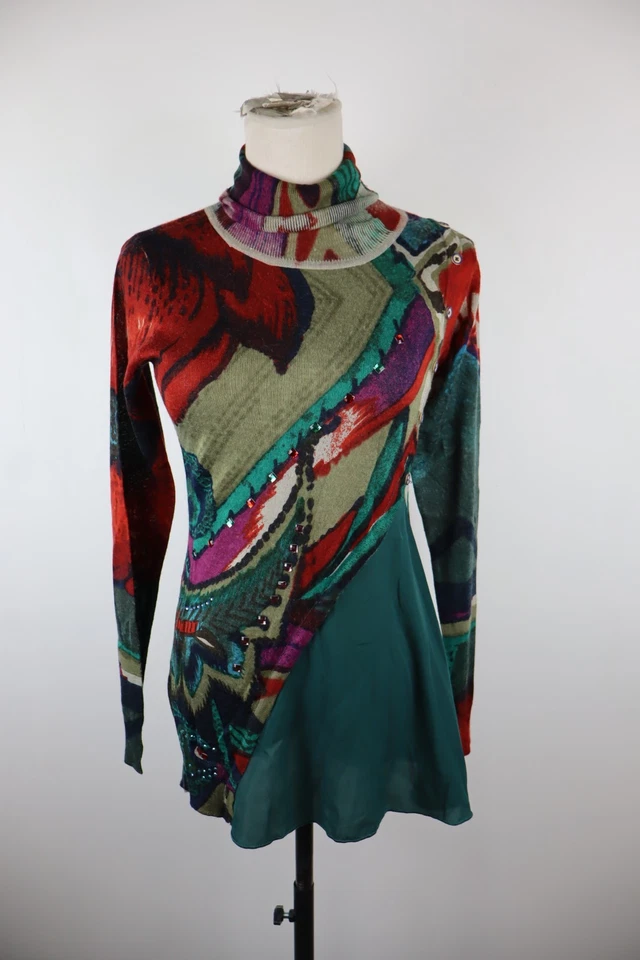 DESIGUAL VESTITO DONNA TG. XS WOMAN CASUAL VINTAGE DRESS ABITO LANA WOOL - Immagine 1 di 4