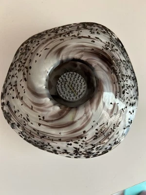 Jarrón Ikebana de vidrio artístico soplado a mano firmado por Abby Gitlitz Foto 1 de 4