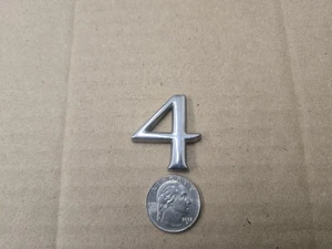 Infiniti OEM "4" Trunk Individual Number Letter Emblem Badge Logo Nameplate Name - Bild 1 von 2