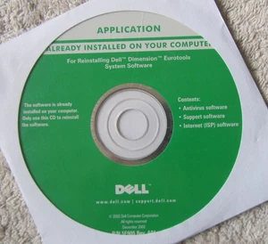 Dell Dimension Reinstalling Eurotool System Software APPLICATION.. - Picture 1 of 1