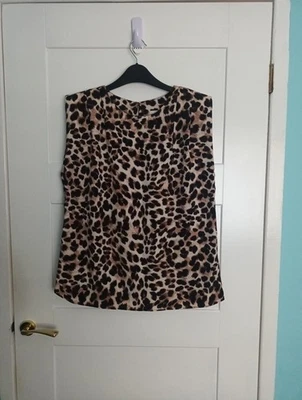 Sainsburys TU Woman Leopard Print Blouse Size 12 - Image 1 of 2