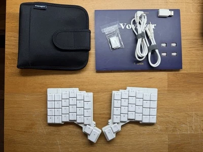 ZSA Voyager Split Mechanical Keyboard White - Cherry MX Brown Switches - Image 1 of 4