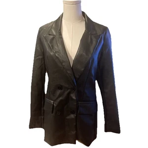 Chaqueta Princess Polly Negra Imitación Cuero Ellen Doble Pecho S/M - Imagen 1 de 5