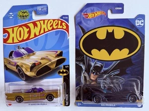 Hot Wheels TV Series Batmobile & DC Black Batmobile Maßstab 1:64 Die-Cast Autos - Bild 1 von 3