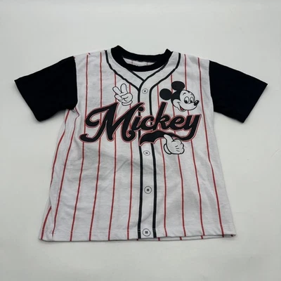Disney Mickey Mouse T-Shirt Youth BoySize 6 Graphic Print Jersey Logo..#34062 - Image 1 of 4