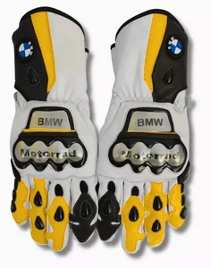 BMW Motorrad Leder Racing Handschuhe Motorrad Sport Reiten Biker Handschuhe CE - Bild 1 von 2