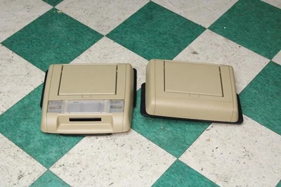07-14 Escalade Tan Overhead Roof Pair Entertainment System Display Screens OEM Foto 1 de 4