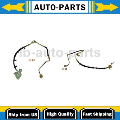 2X Manguera de línea de freno delantero primera parada para Jeep Grand Cherokee 1999-2004 Foto 1 de 4