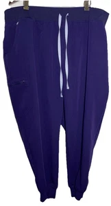 FIGS Zamora Jogger Scrub Pants 4XL Petite Purple Technical Adjustable - Picture 1 of 6